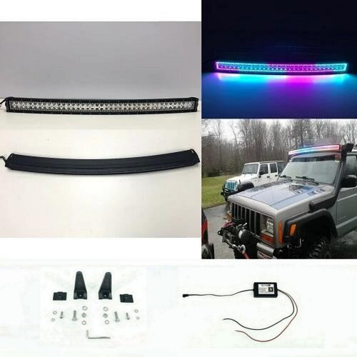 52" Curved RGB Chasing Halo Light Bar