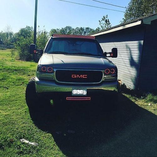 GMC Emblem RGB LED Logo Light Chase Flow Pattern with Bluetooth App remote control