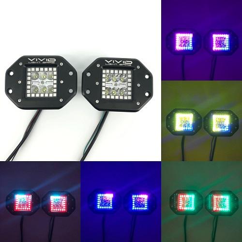 3.2" 30W RGB LED Flush Mount Pods