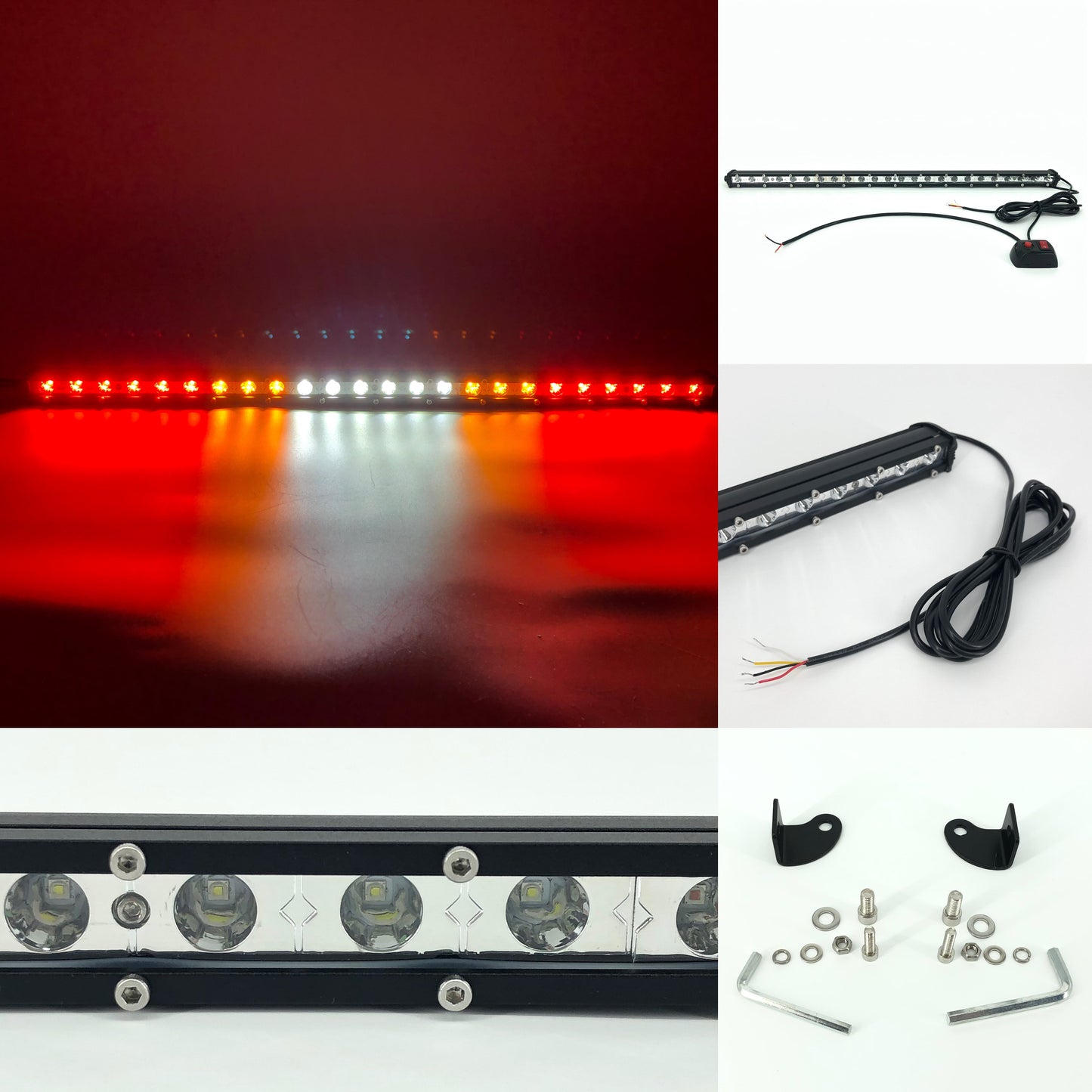 26" 72w Offroad Rear Chase LED Strobe Light bar