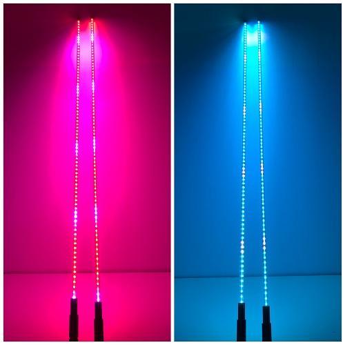 RGB chasing led whip light for utv, rzr, atv, trucks (2 packs)
